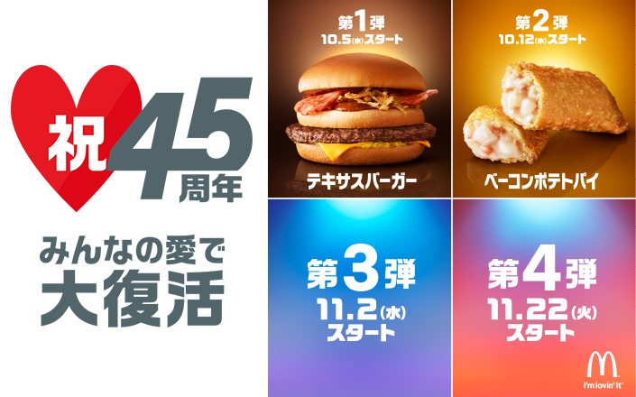 みんなの愛で大復活。45周年を記念して、あの人気商品が帰ってくる！